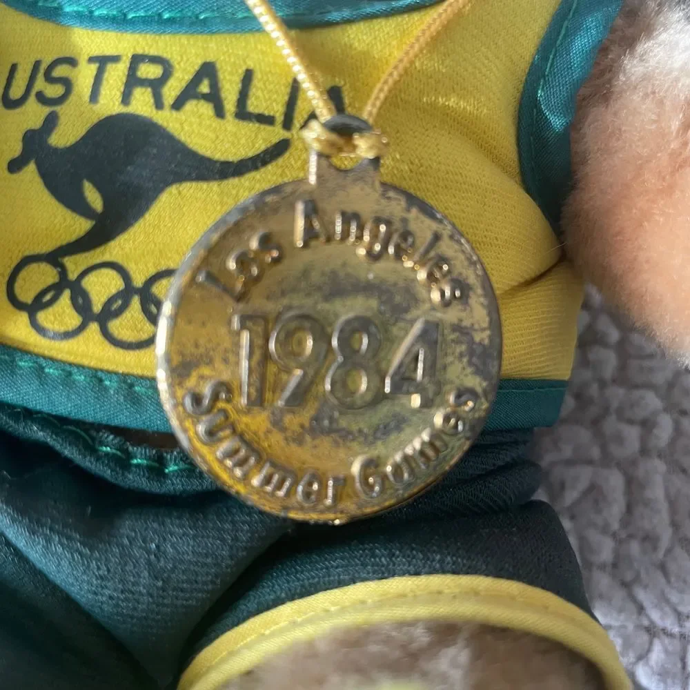 1984 Australia Olympic Willy Koala Plush LA Summer Olympics pin Croner Toy VTG‎